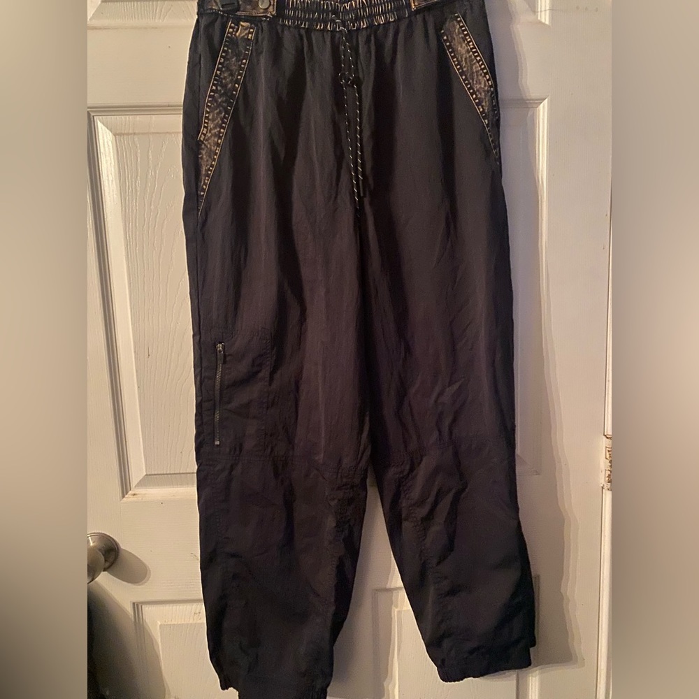 Casual Drawstring Black Jogger Pants for Women